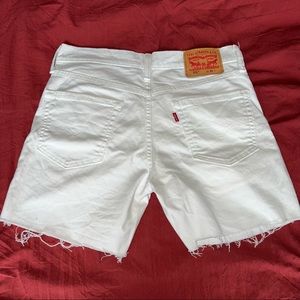 Levis 511 White denim shorts